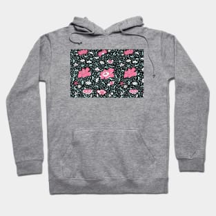 Pink Floral Design Hoodie